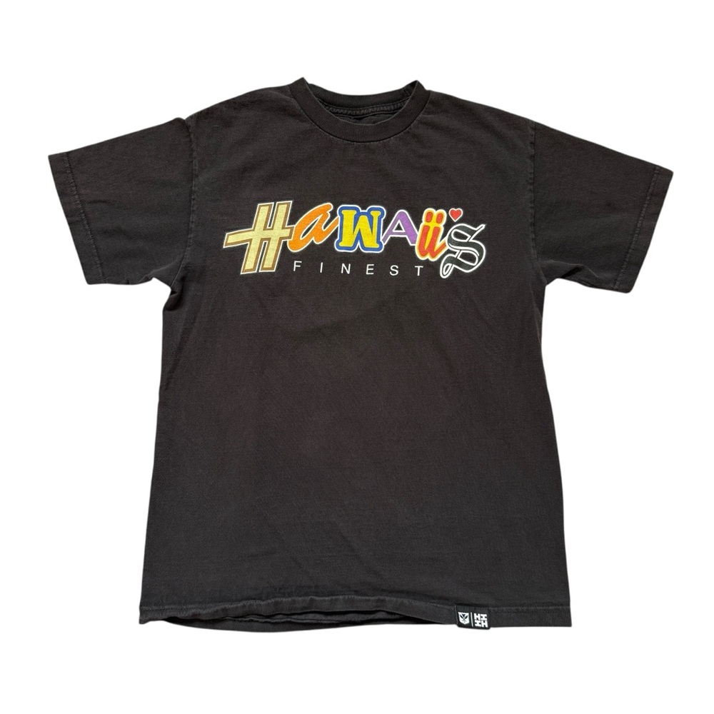 Hawaii's Finest Black Tee with Colorful Logo